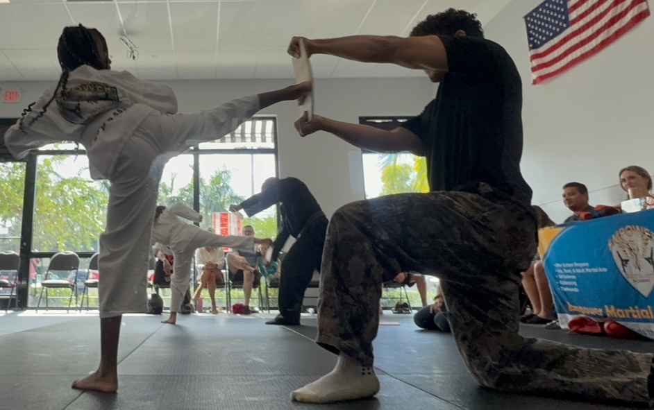Empower Martial Arts Academy kids training — students practicing martial arts in Lake Worth FL