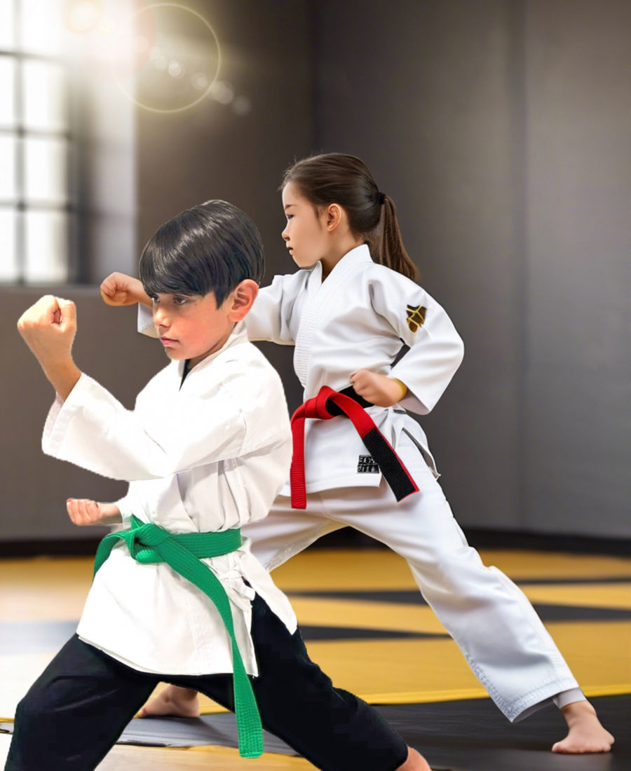 Student performing Taekwondo form at Empower Martial Arts